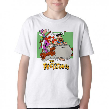 Camiseta Infantil ou adulto  Flinstones carro  Blusa Criança todos tamanhos