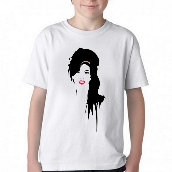  Camiseta Infantil ou adulto Amy Winehouse sorriso rock Blusa Criança todos tamanhos
