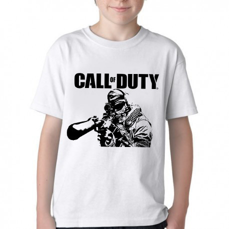 Camiseta Infantil ou adulto Call of Duty game Blusa Criança todos tamanhos