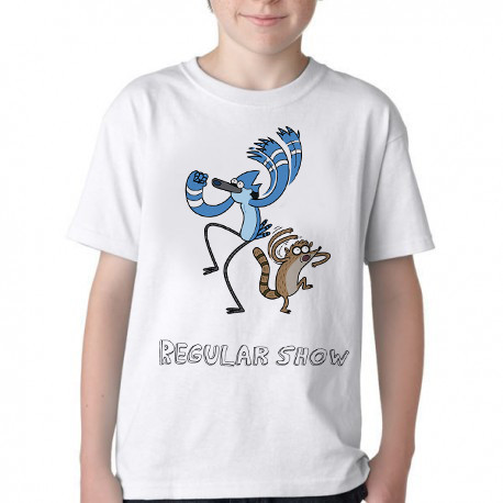 Camiseta Infantil ou adulto Apenas show Mordecai Rigby dança Blusa Criança todos tamanhos