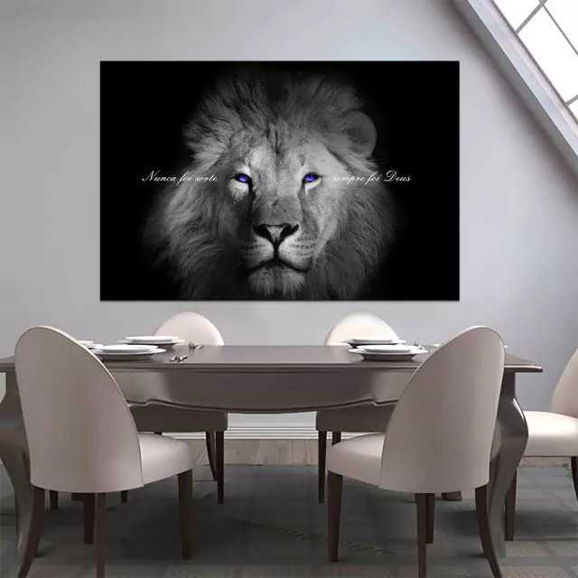 Quadro Decorativo 120x80cm Nunca Foi de Sorte, Sempre Foi Deus Hall Casa Sala Quarto Decoração De Parede Mdf Adesivo Grande