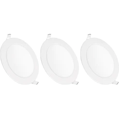 Kit 3 Luminária Painel Plafon Led Embutir Redondo 6w Bivolt Teto