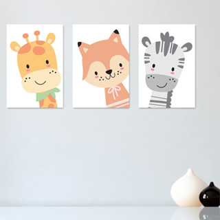 Kit 3 Placas Quadros Decorativos Safari Infantil Bebe Quarto Menino Menina - 0170ktpl em Oferta na Shopee