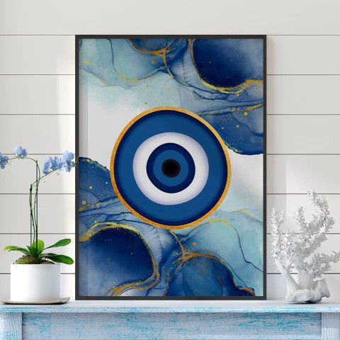 Quadro Decorativo 115x80cm Olho Grego Hall Casa Sala Quarto Decoração De Parede Mdf Adesivo Grande