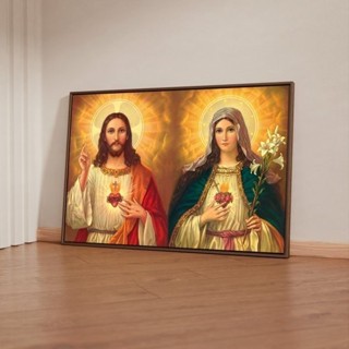 Quadro Decorativo 115x80cm Jesus Cristo e Maria Hall Sala Quarto Casa Decoração De Parede Mdf Adesivo em Oferta na Shopee