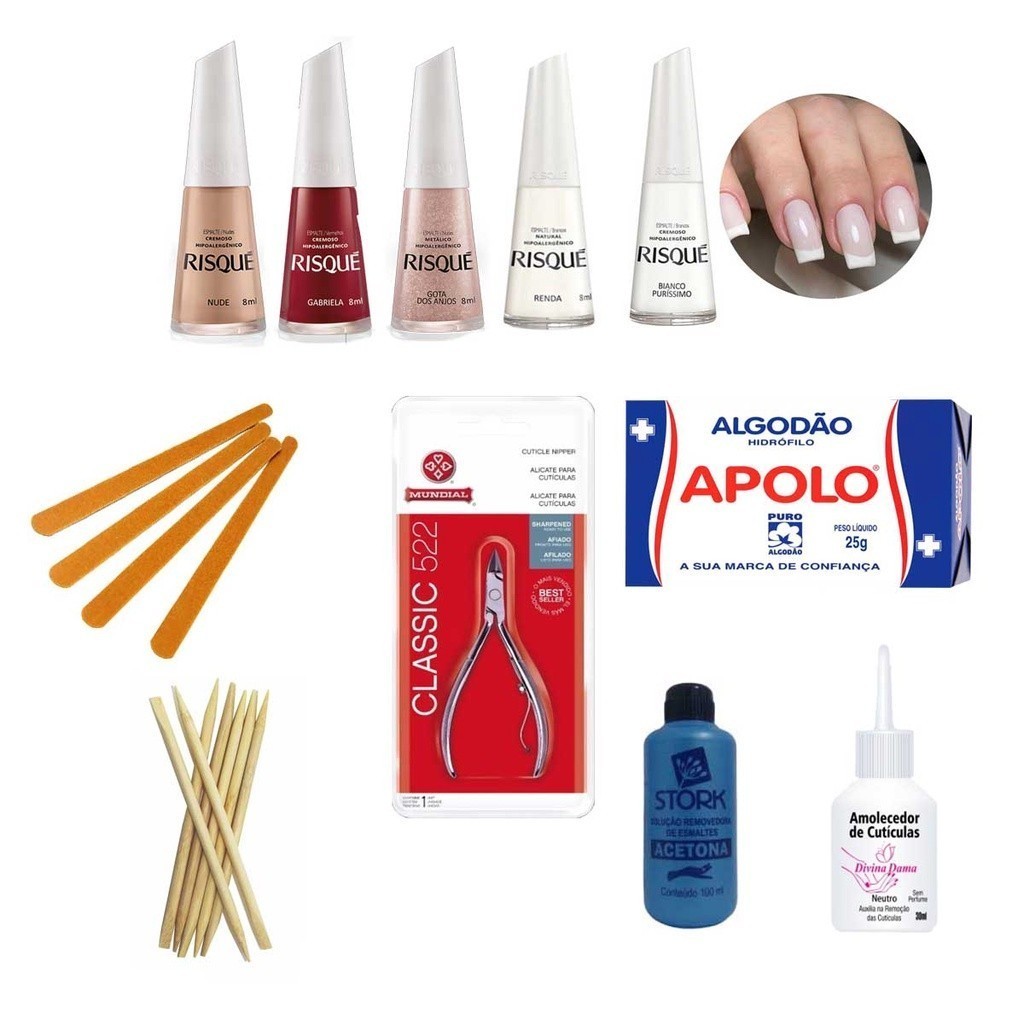 Kit de Manicure e pedicure Para Unhas Em Casa Barato Premium em Oferta na Shopee