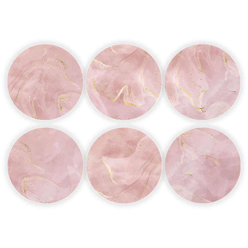 Porta Copo em Acrílico Mármore Rosa Cozinha - 013npc01