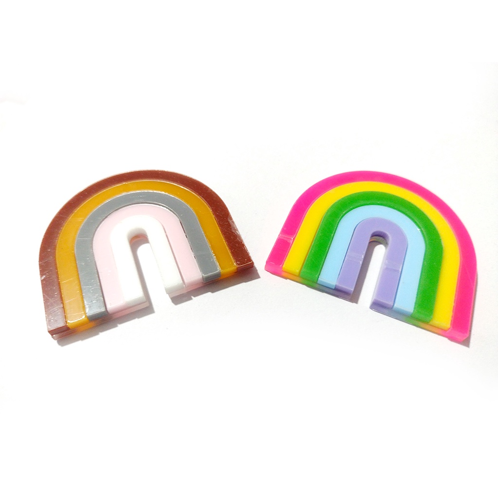 Arco Iris Boho Apliques Acrilico  Laços de Cabelo