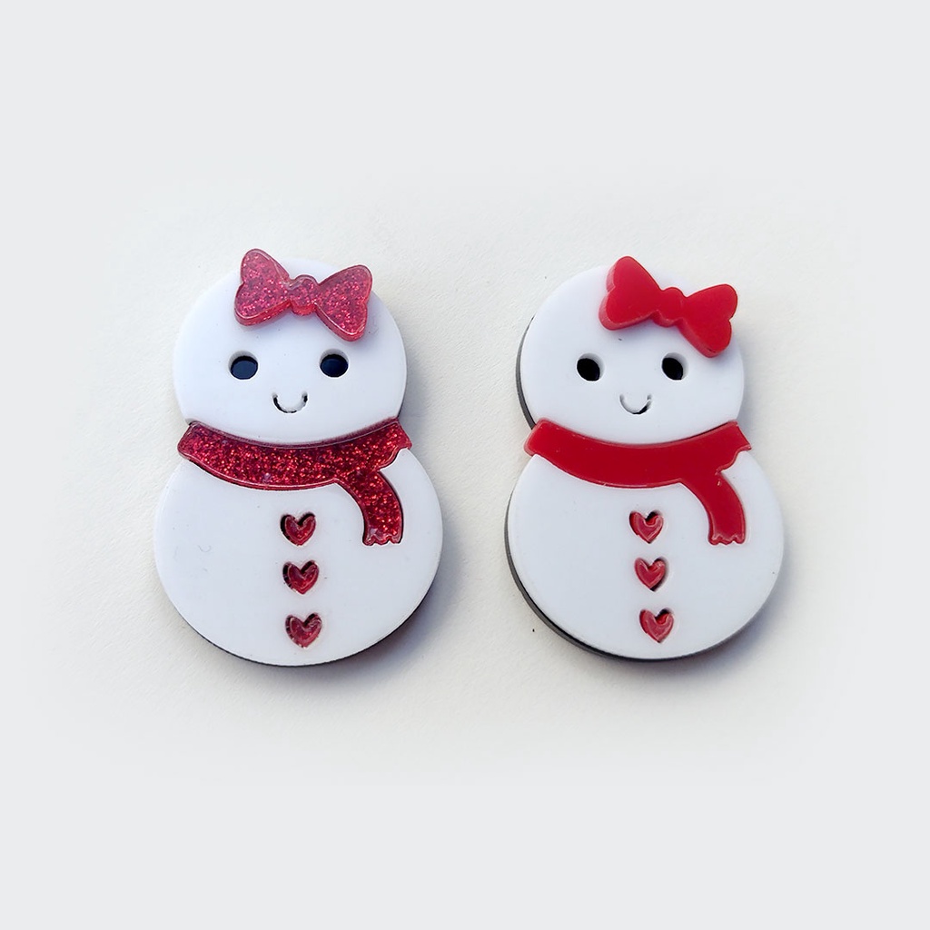 Boneco De Neve Com Laço Apliques Acrilico Para Laço de Cabelo Laços De Natal
