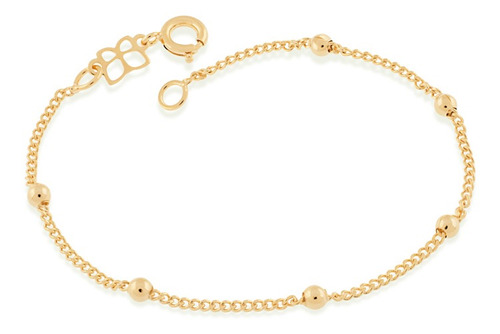 Pulseira Com  Bolinhas Med 18/19 Cm Rommanel 550195 em Oferta na Shopee