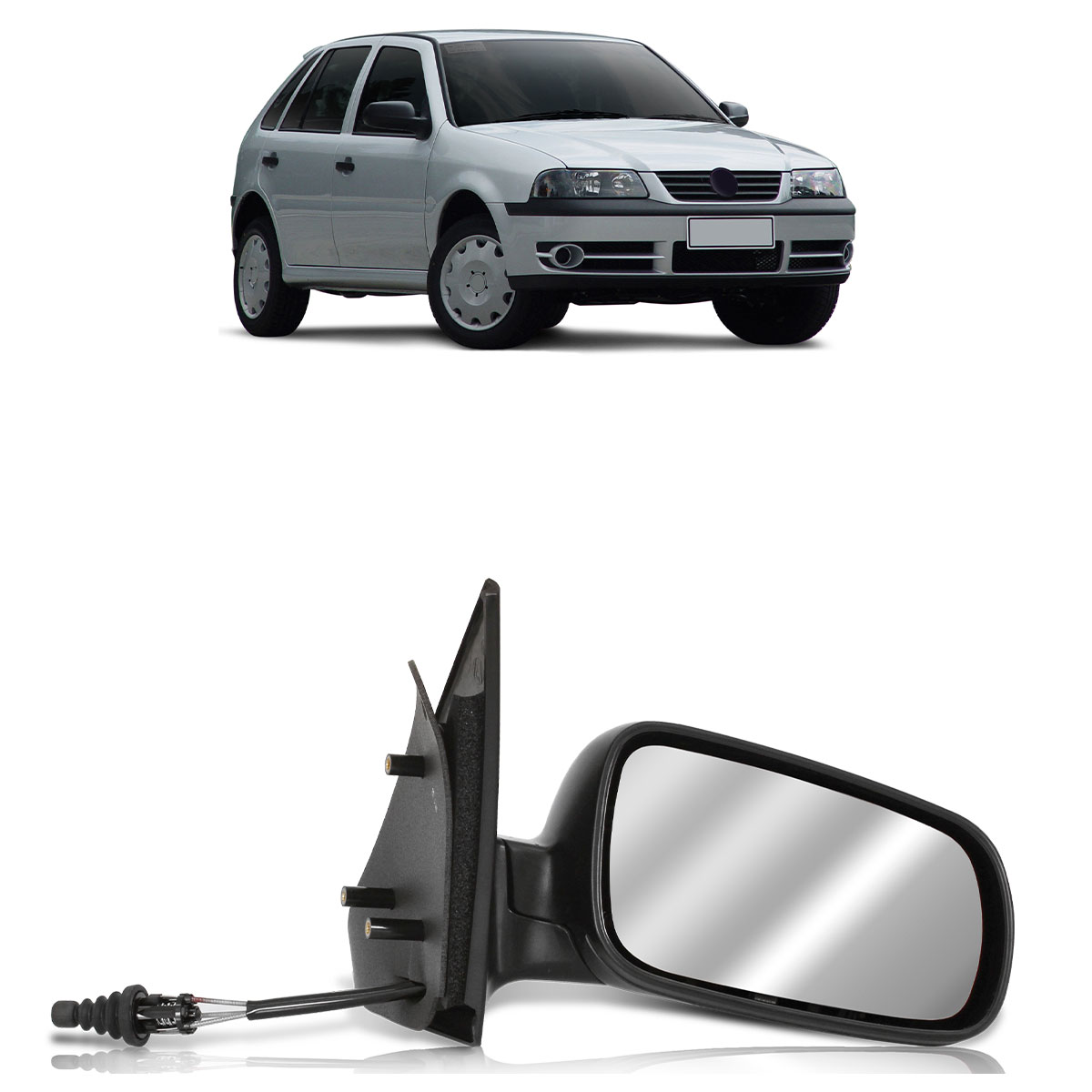 Retrovisor Externo Gol Parati Saveiro G3 1999 2000 2001 2002 2003 2004 2005 2006 A 2009 4 Portas Com Controle Interno em Oferta na Shopee