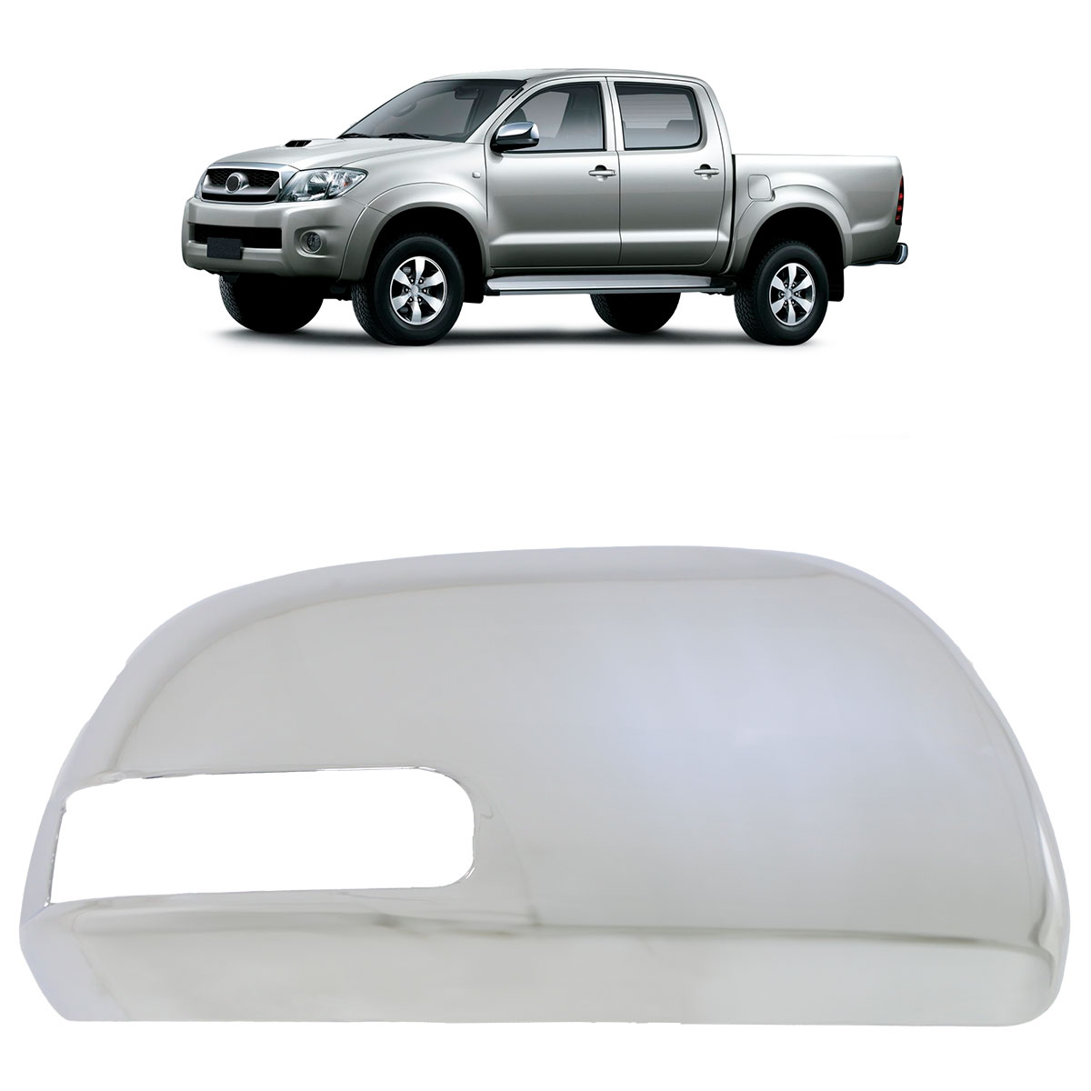 Capa Retrovisor Hilux 2005 2006 2007 2008 2009 2010 2011 2012 2013 2014 2015 Cromada em Oferta na Shopee