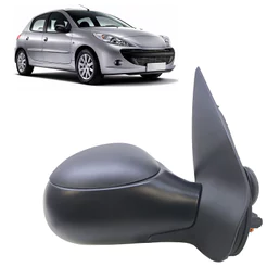 Retrovisor Peugeot 207 2008 2009 2010 2011 2012 2013 2014 2015 Preto Texturizado