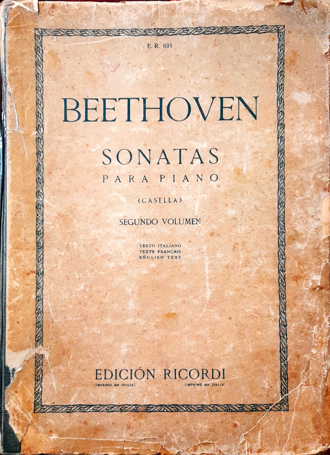 Partitura Sonatas para Piano Beethoven Volume 2