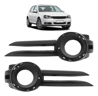 Par Moldura Grade Milha Golf 2008 2009 2010 2011 2012 2013 Furo Milha Preto Texturizado - Spare Parts and Accessories for Vehicles