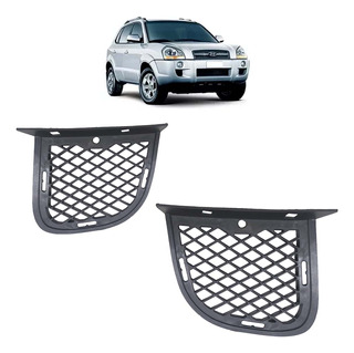 Par Moldura Grade Tucson 2005 2006 2007 2008 2009 2010 2011 2012 A 2019 Parachoque Dianteiro Preto - Spare Parts and Accessories for Vehicles