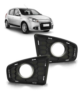 Moldura Grade Milha Sandero 2012 2013 Com Furo Preto em Oferta na Shopee