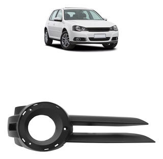 Moldura Grade Milha Golf 2008 2009 2010 2011 2012 2013 Furo Milha Preto Texturizado - Spare Parts and Accessories for Vehicles