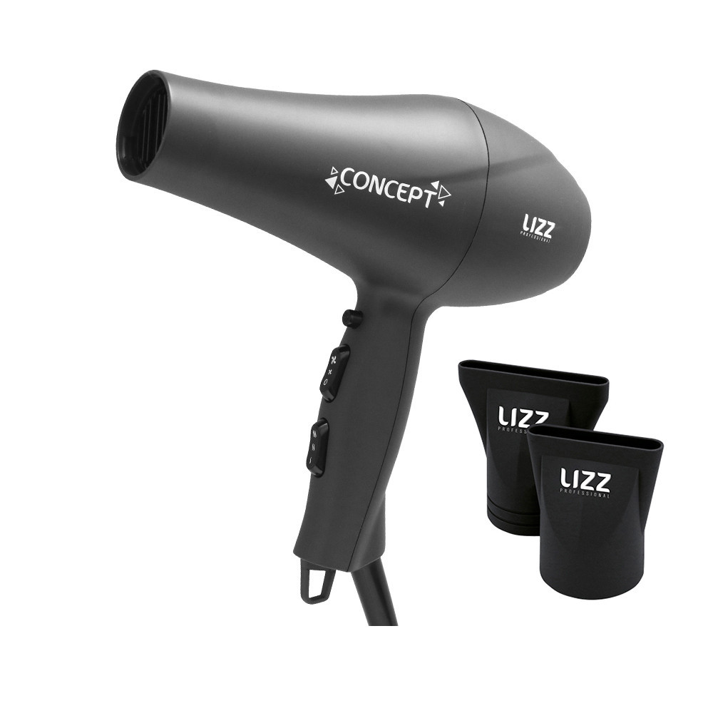 Secador Concept Cinza 127V (2150W) / 220V (2300W) – Lizz Professional - Beauty