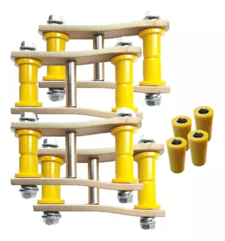Kit 4 Jumelo Alto + 4 Bucha Jumelo Algema Jeep Willys, Cj5