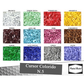 Cursor Zíper Colorido Nylon N.5 - 20 Unidades em Oferta na Shopee