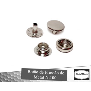 Botão Pressão Metal N.100 Bolsas Jaquetas Uniformes 50 Unid em Oferta na Shopee