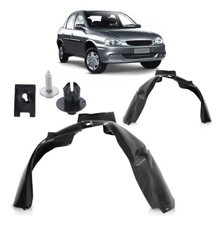 Par Parabarro Dianteiro Corsa 1994 1995 1996 1997 1998 1999 2000 2001 2002 Preto + Presilha - Spare Parts and Accessories for Vehicles