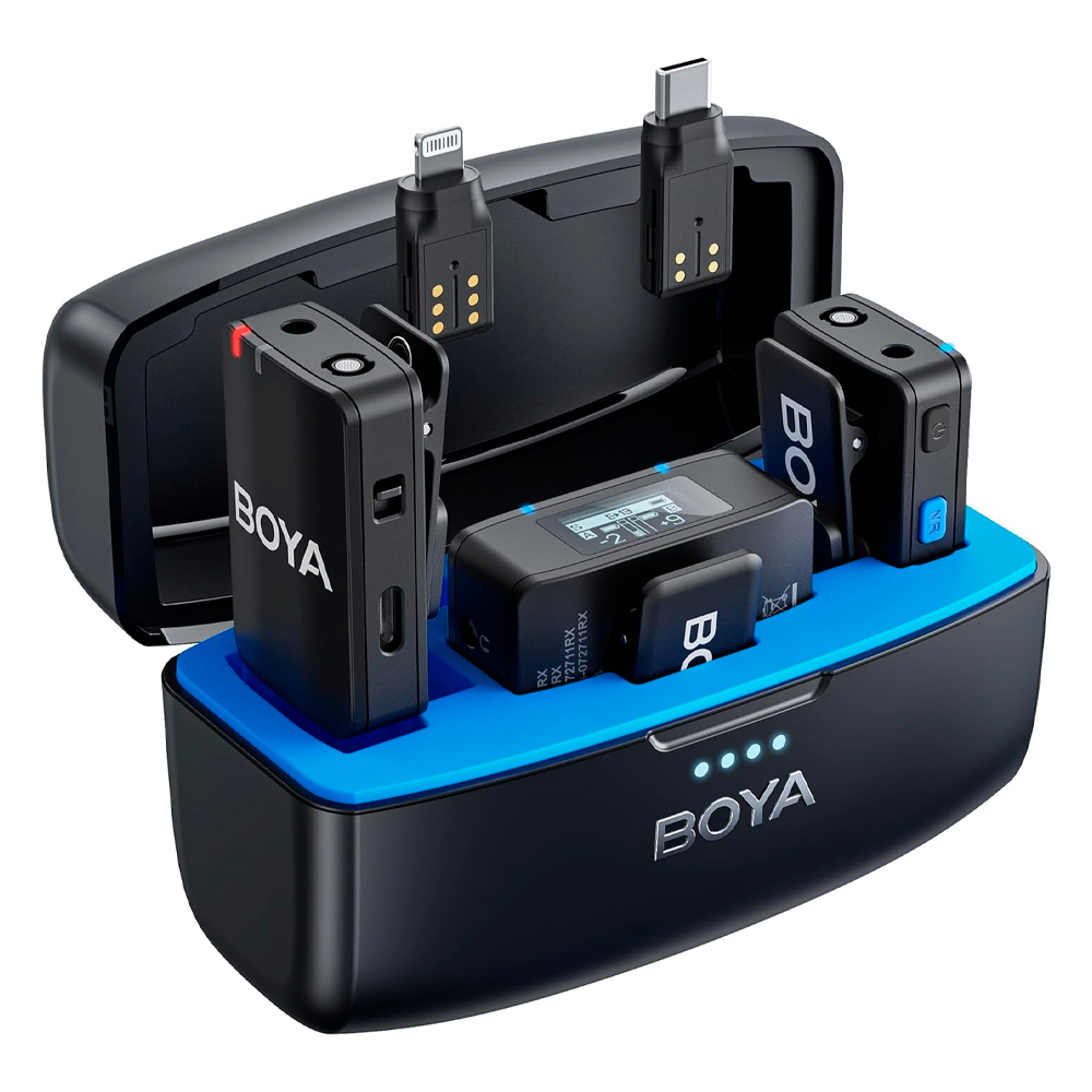 Microfone de Lapela BoyaMic p/Câmera Android Ios Preto