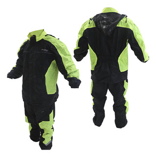 Conjunto Capa de Chuva Feminina GP Tech em Nylon Preta e Amarela Com Velcro em Oferta na Shopee