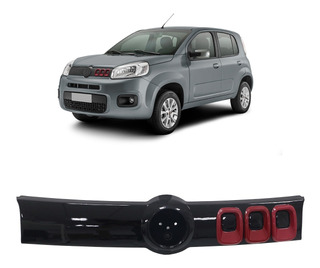 Grade Dianteira Uno Attractive 2015 2016 Black Piano Aplique Amarelo