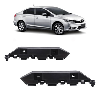 Suporte Guia Parachoque Dianteiro Civic 2012 2013 2014 2015 2016 Preto em Oferta na Shopee