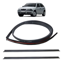 Borracha Pingadeira Porta + Friso Teto Gol G3 2000 2001 2002 2003 2004 2005 4 Portas Preto