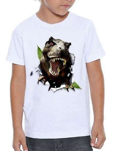 Camiseta Infantil T-rex Dinossauro Tiranossauro Rex Dino 92