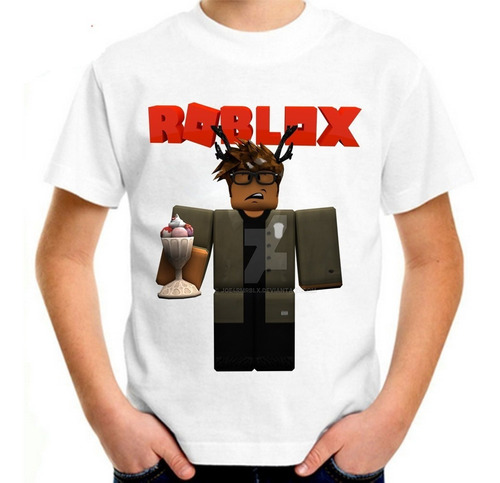 Camiseta Infantil Roblox Game Jogo Skin Persongem #02