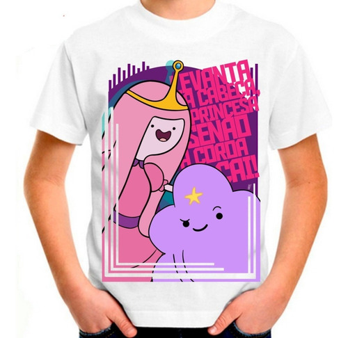 Camiseta Infantil Hora De Aventura Princesa Jujuba E Caroço