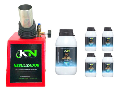 Limpa Ar Condicionado 5 Unid + Nebulizador Automotivo Kn