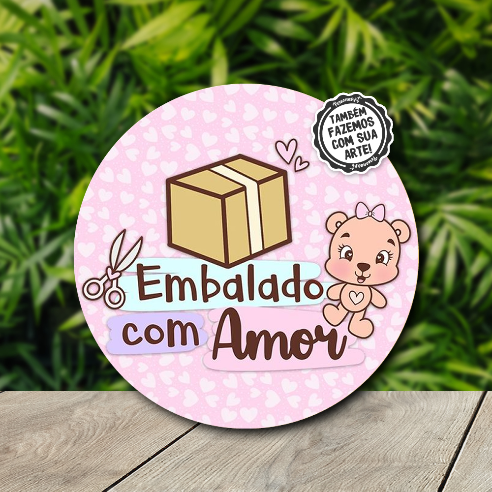 KIT 24 Etiquetas de Adesivos para Lacre de Segurança Ecom personalizado para empresa A13 Embalado com Amor