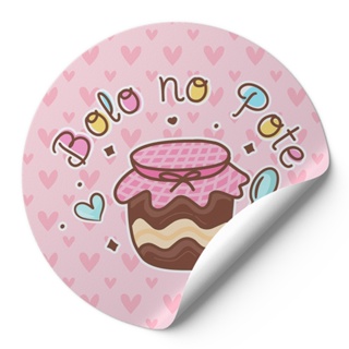 120 Adesivo Decorativo 4Cm Rotulos Autocolante Bolo No Pote Branco Corações Rosa Corações em Oferta na Shopee