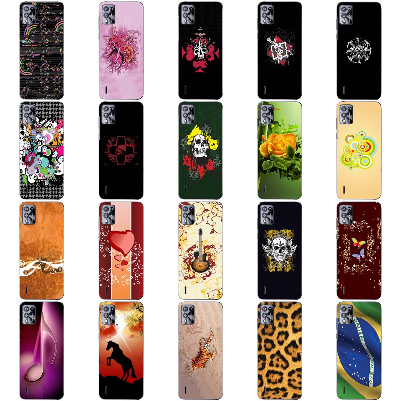 Capa Adesivo Skin006 a 628 Verso Para Positivo Twist 5 Max S650