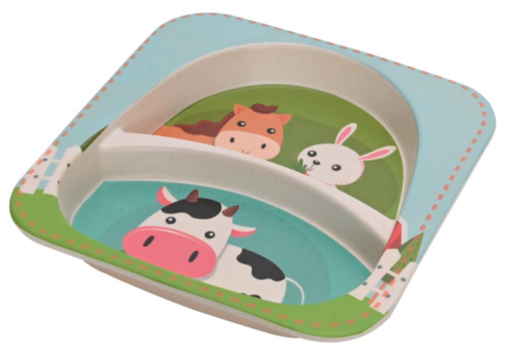 Ecokitchen - Prato P/ Refeicao Infantil Farm 21,2 CM
