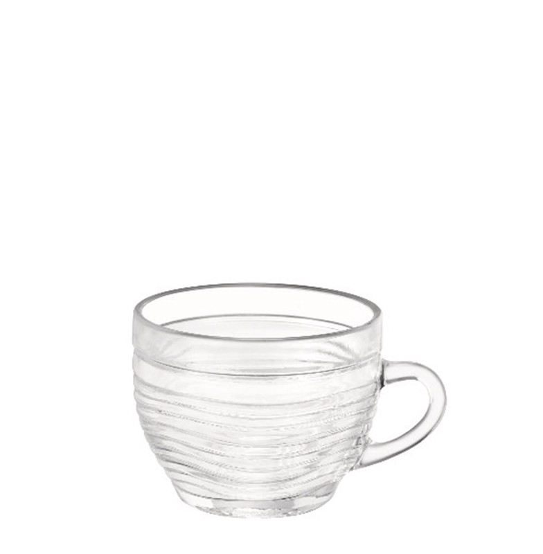 CRYSTAL - XICARA CHA 260 ML S/ PIRES - CAIXA C/ 24 PEÇAS