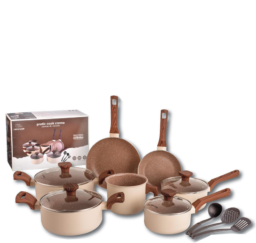 COOK - JG PANELA INDUÇÃO C/ 10 PCS CREMA