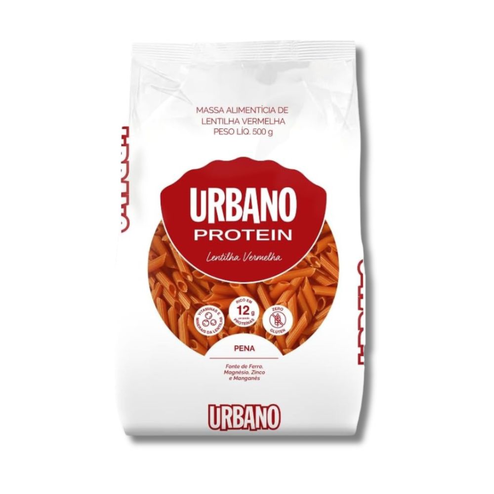 Macarrão de Lentilha Vermelha Pena Urbano 500g em Oferta na Shopee
