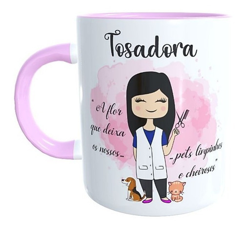 Caneca Xícara P Presentear Profissão Tosadora Pet Shop