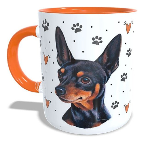 Caneca Xícara P Presente Fofa Eu Amo Pinscher Cachorro Raça