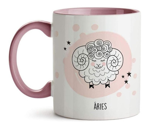 Imagem Caneca Xícara Presente Signo Áries Zodíaco Personalizada