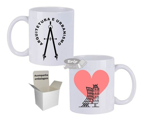 Caneca Arquitetura Urbanismo Presente+embalagem