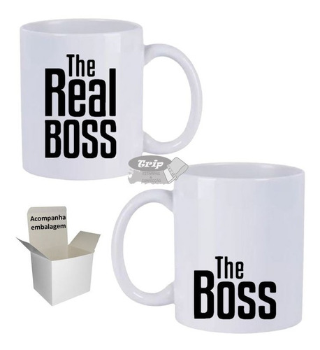 Caneca Cafe Personalizada The Real Boss O Chefe The Boss