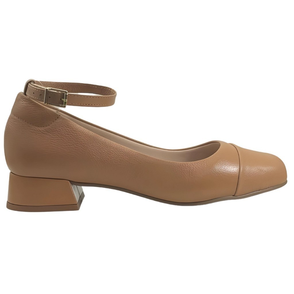 Sapato Mary Jane Couro Cival Shoes Caramelo