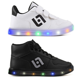 Kit Tênis Infantil De Led Casual Escolar Meninos Basico Street Jogger em Oferta na Shopee